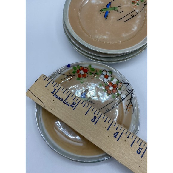 Japanese Teapot Tea Set Lusterware 18-pc Floral Hand-painted Children set AS IS - Picture 8 of 10